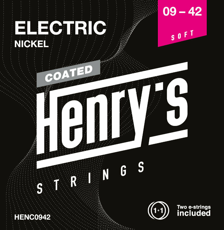 Cordes pour guitares électriques Henry's Coated Nickel 09-42