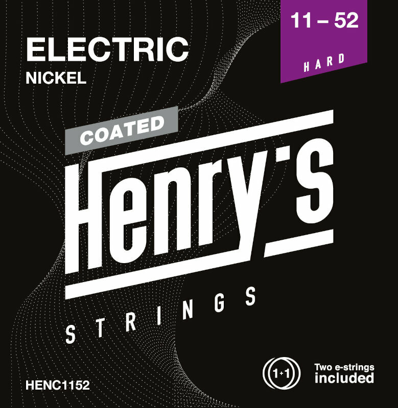 Struny pre elektrickú gitaru Henry's Coated Nickel 11-52