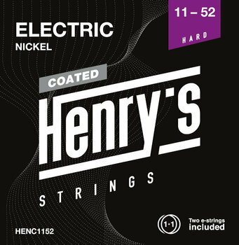 Struny pro elektrickou kytaru Henry's Coated Nickel 11-52 - 1