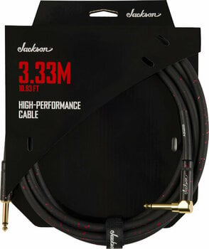 Instrumentenkabel Jackson High Performance Cable Rot-Schwarz 3,33 m Gerade Klinke - Winkelklinke - 1