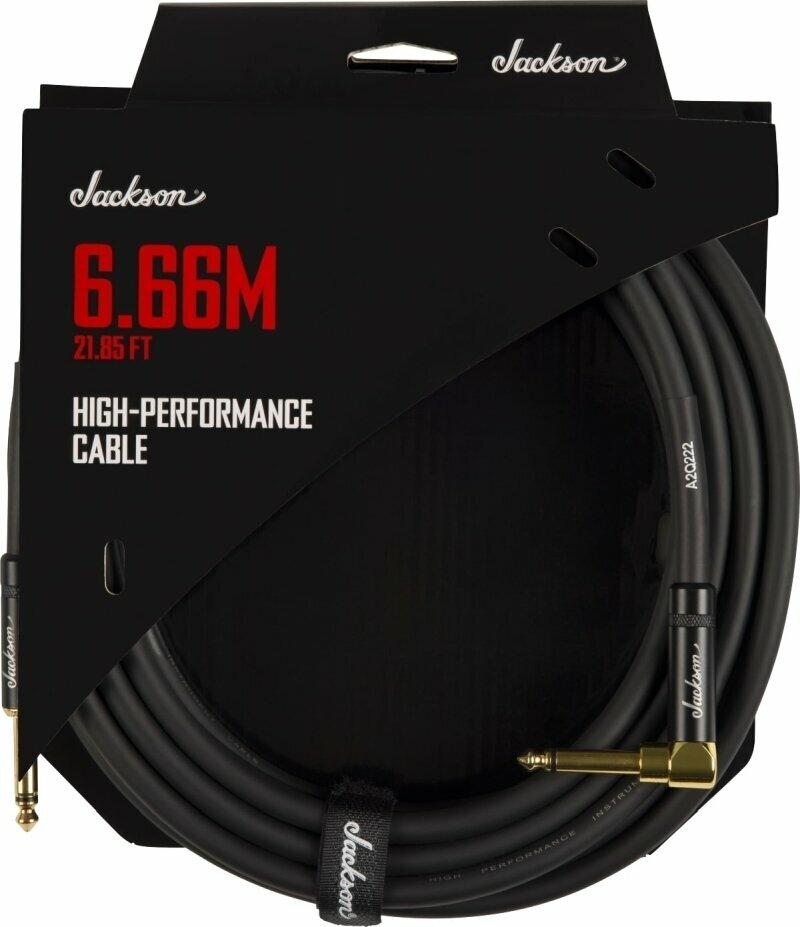 Cablu instrumente Jackson High Performance Cable Negru 3,33 m Drept - Oblic
