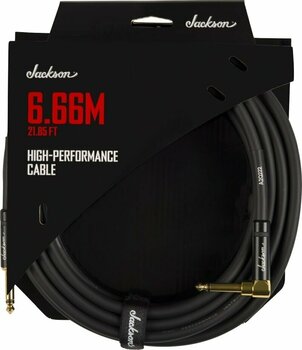 Kabel instrumentalny Jackson High Performance Cable Czarny 3,33 m Prosty - Kątowy - 1