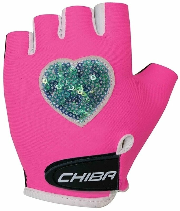 Cyklistické rukavice Chiba Cool Kids Gloves Heart M Cyklistické rukavice