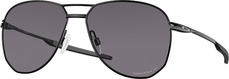 Photos - Sunglasses Oakley Contrail TI 60500157 Satin Black/Prizm Grey Polarized Lifest 