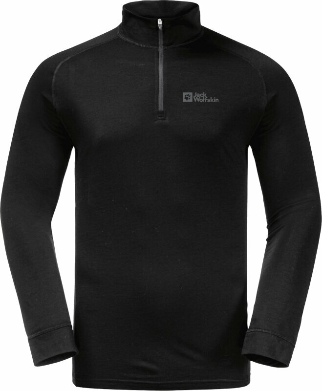 Jack Wolfskin Alpspitze Wool L/S Hz M Black 2XL