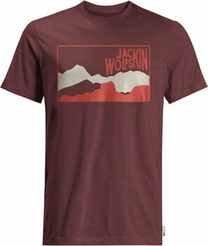 Outdoor T-Shirt Jack Wolfskin Ausblick T M Cordovan Red S T-Shirt - 1