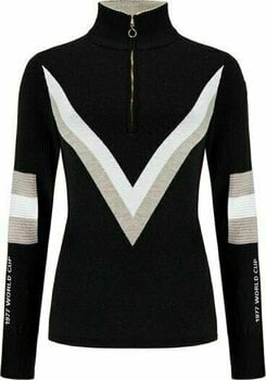 Bluzy i koszulki We Norwegians Hafjell ZipUp Women Black S Sweter - 1