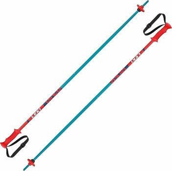 Ski Poles Leki Rider Ski Poles Petrol/Fluorescent Red/Pearlnightblue 105 cm Ski Poles - 1