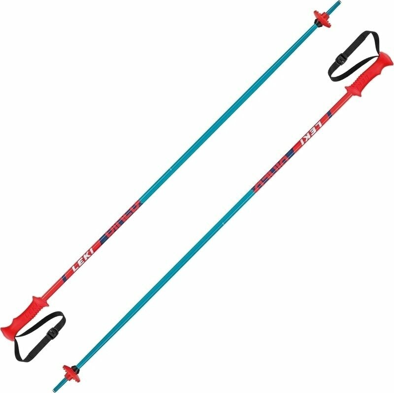 Hiihtosauvat Leki Rider Ski Poles Petrol/Fluorescent Red/Pearlnightblue 95 cm Hiihtosauvat