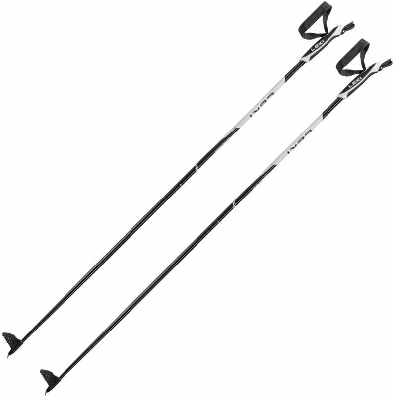 Bâtons de ski Leki Cross Soft Cross Country Poles Black/White 130 cm