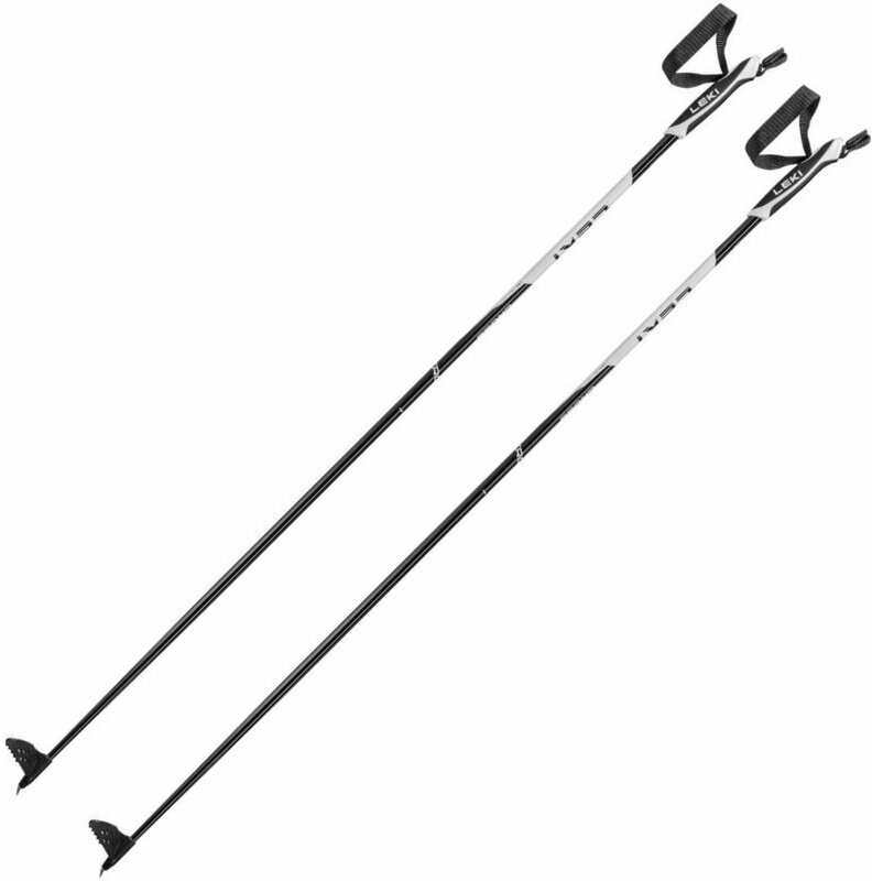 Bâtons de ski Leki Cross Soft Cross Country Poles Black/White 145 cm
