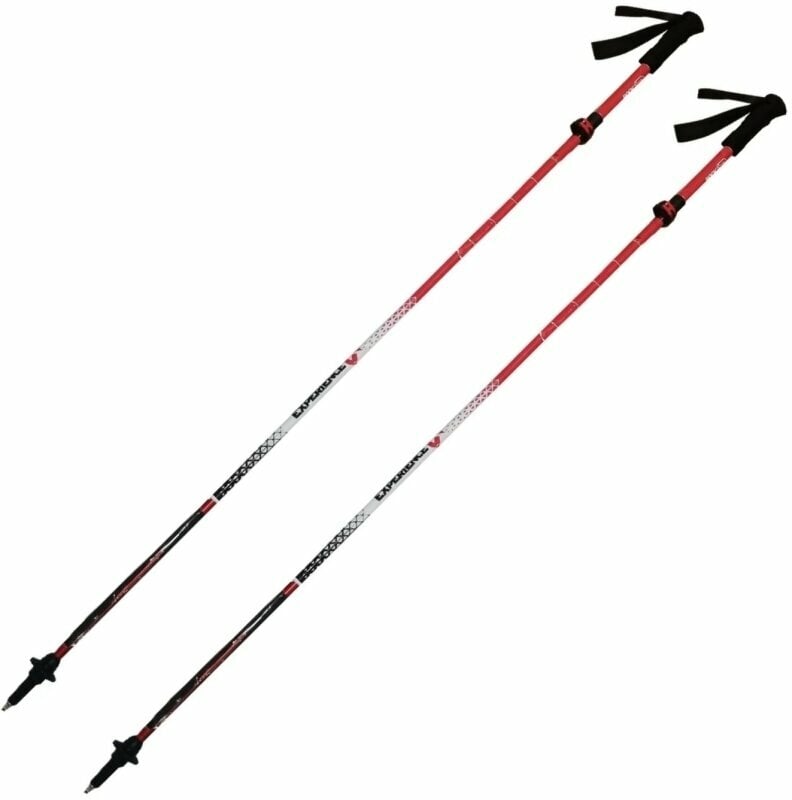 Štapovi za trekking Rock Experience Alu Fly Z Trekking Trail Running Poles Bright White/Chines Red 115 - 135 cm