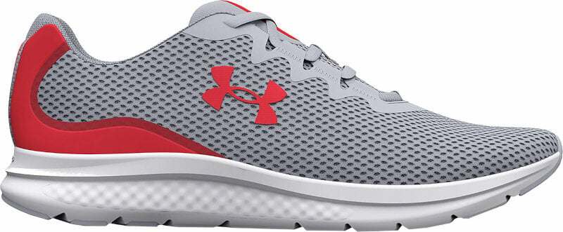 Buty do biegania po asfalcie Under Armour UA Charged Impulse 3 Running Shoes Mod Gray/Radio Red 42 Buty do biegania po asfalcie