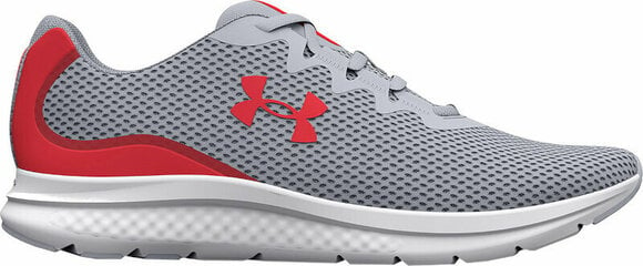 Chaussures de course sur route Under Armour UA Charged Impulse 3 Running Shoes Mod Gray/Radio Red 43 Chaussures de course sur route - 1