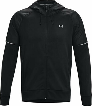Fitness mikina Under Armour Armour Fleece Storm Full-Zip Hoodie Black/Pitch Gray M Fitness mikina - 1