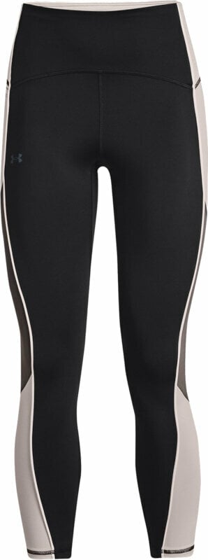 Fitness Hose Under Armour Women's UA RUSH No-Slip Waistband Ankle Leggings Black/Ghost Gray M Fitness Hose