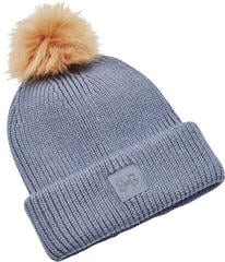 Σκούφος Σκι Under Armour Women's ColdGear Infrared Halftime Ribbed Pom Beanie Aurora Purple/Metallic Tin UNI Σκούφος Σκι