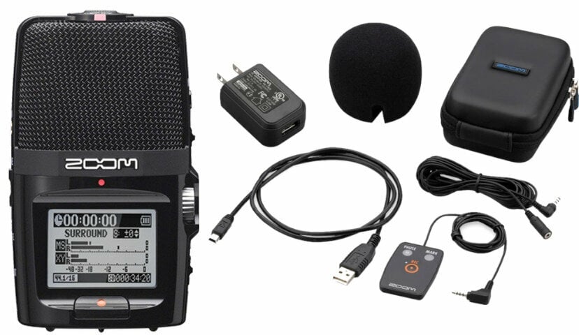 Draagbare digitale recorder Zoom H2N Set Zwart