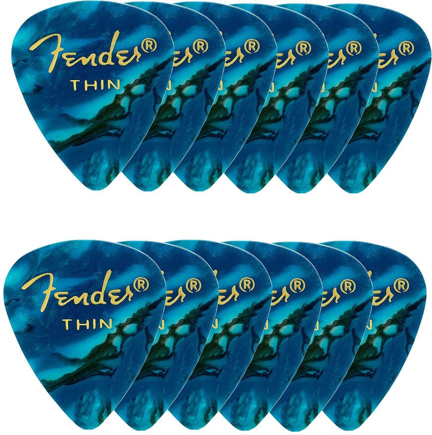 Plectrum Fender Shape Premium Picks Ocean Turquoise Thin