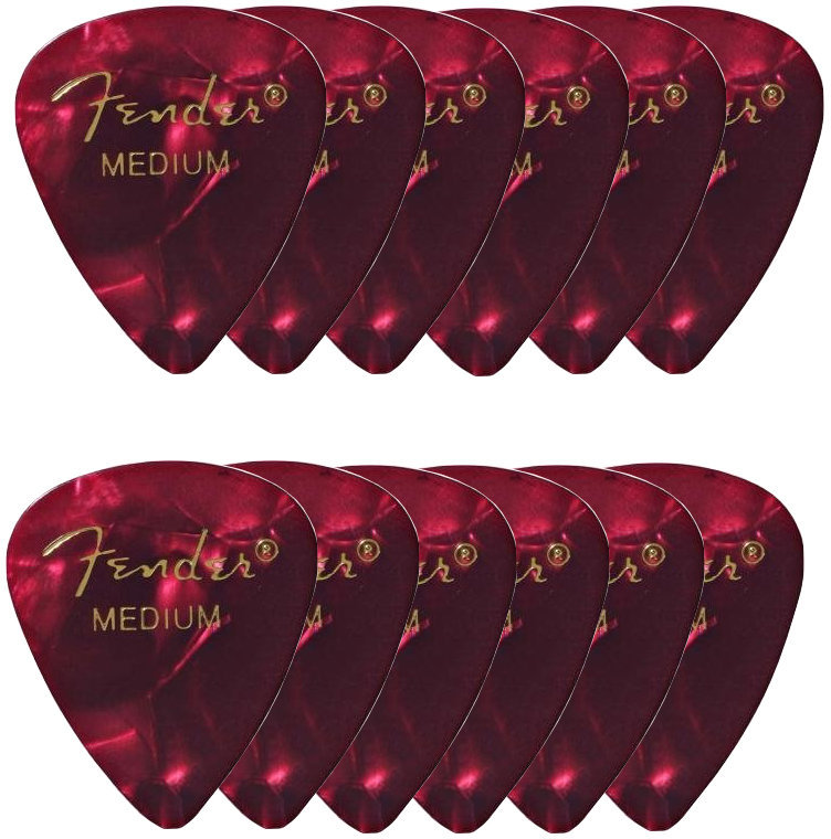 Plectrum Fender Shape Premium Picks Red Medium