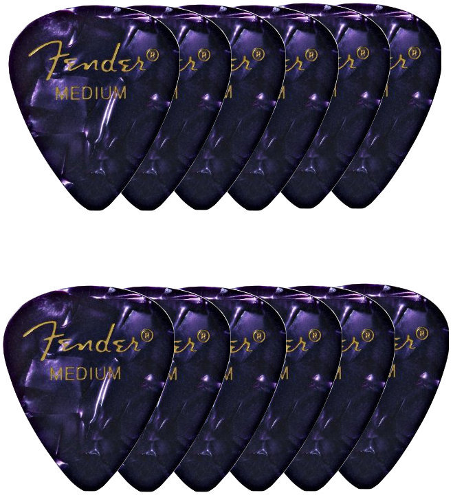 Plectrum Fender Shape Premium Picks Purple Medium
