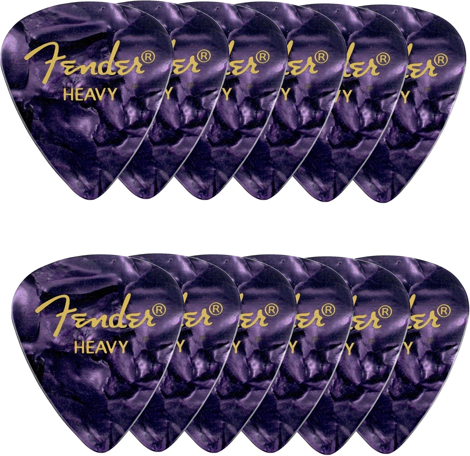 Médiators Fender Shape Premium Picks Purple 12 Pack