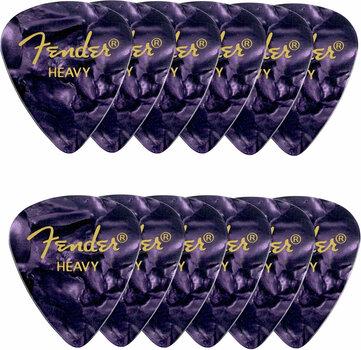 Plectrum Fender Shape Premium Picks Purple 12 Pack - 1