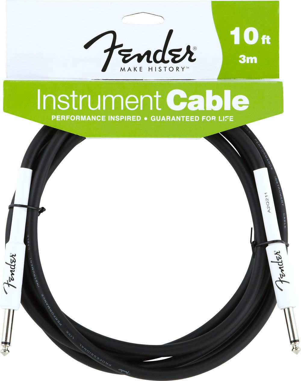 Instrumenttikaapeli Fender Performance Series Cable 3m BLK