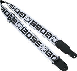 Kytarový pás Boss BSM-20-WB Kytarový pás White with Black Logo