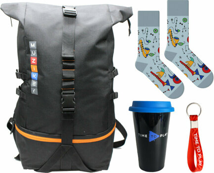 Plecak Muziker Backpack Big Black + Blue Cup + Socks Miró Art + Keychain Red SET Plecak - 1