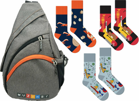 Plecak Muziker Backpack Small Grey + Miró Art + Jazz + Nutty Squirrel Socks SET Plecak - 1