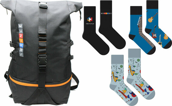 Plecak Muziker Backpack Big Black + Time To Wear + Miró Art + Tuned Socks SET Plecak - 1