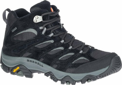 Mens Outdoor Shoes Merrell Men's Moab 3 Mid GTX Black/Grey 42 Mens Outdoor Shoes - 1