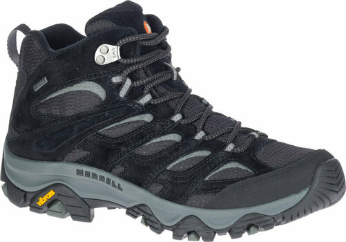Mens Outdoor Shoes Merrell Men's Moab 3 Mid GTX Black/Grey 43 Mens Outdoor Shoes - 1