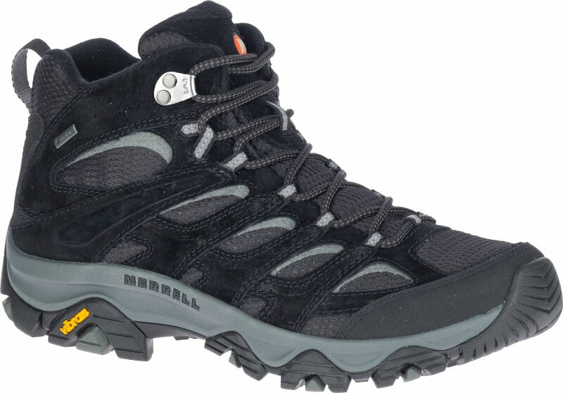 Mens Outdoor Shoes Merrell Men's Moab 3 Mid GTX Black/Grey 45 Mens Outdoor Shoes