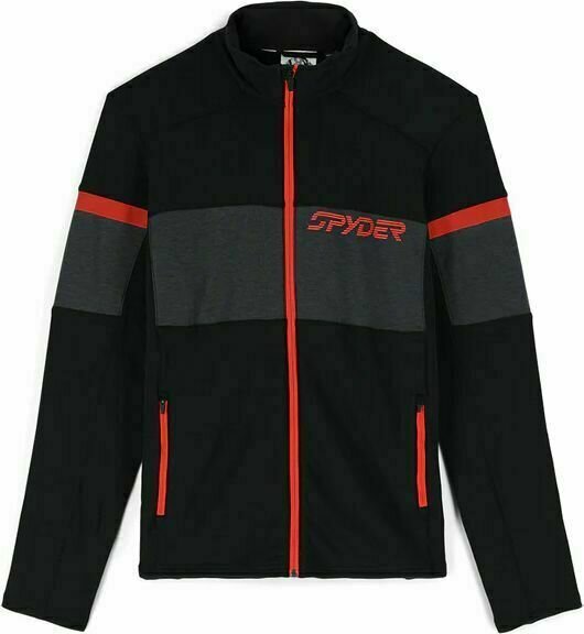 Spyder Speed Full Zip Mens Fleece Jacket Black/Volcano L