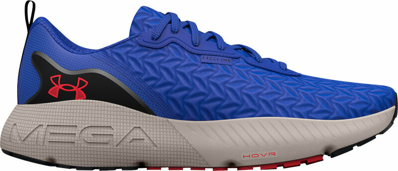 Straßenlaufschuhe Under Armour Men's UA HOVR Mega 3 Clone Running Shoes Versa Blue/Ghost Gray/Bolt Red 42,5 Straßenlaufschuhe