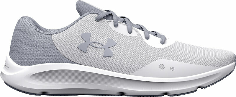 Løbesko til vej og asfalt Under Armour UA Charged Pursuit 3 Tech Running Shoes White/Mod Gray 42,5 Løbesko til vej og asfalt