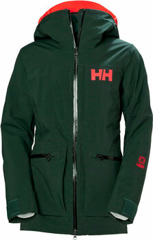 Ski Jacke Helly Hansen W Powderqueen Infinity Ski Jacket Darkest Spruce XS - 1
