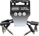 Dunlop MXR DCISTR03R Ribbon TRS Cable 3 Pack 8 cm Winkelklinke - Winkelklinke Patchkabel