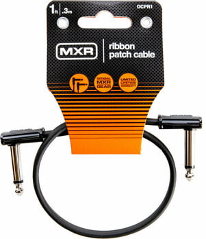 Cablu Patch, cablu adaptor Dunlop MXR DCPR1 Ribbon Patch Cable Negru 30 cm Oblic - Oblic - 1