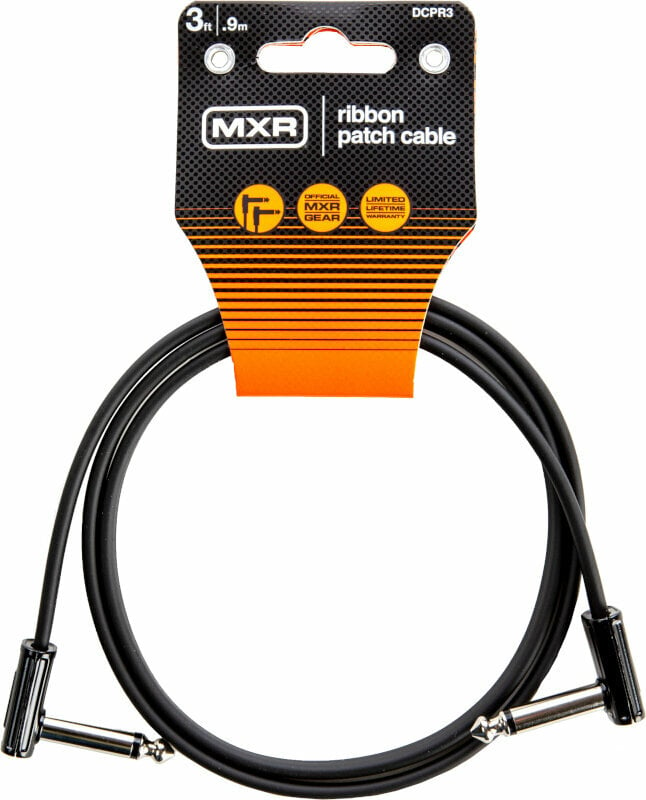 Adapter/Patch Cable Dunlop MXR DCPR3 Ribbon Patch Cable Black 0,9 m Angled - Angled