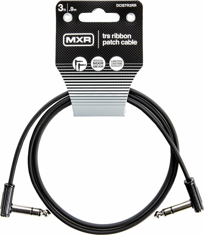 Адаптер кабел /Пач (Patch)кабели Dunlop MXR DCISTR3RR Ribbon TRS Cable Черeн 0,9 m Ъглов - Ъглов