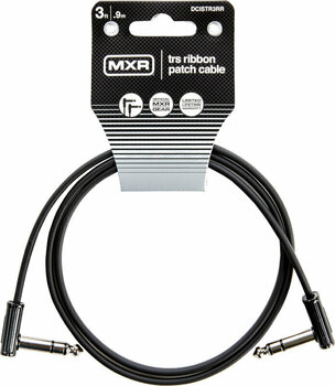 Câble de patch Dunlop MXR DCISTR3RR Ribbon TRS Cable Noir 0,9 m Angle - Angle - 1
