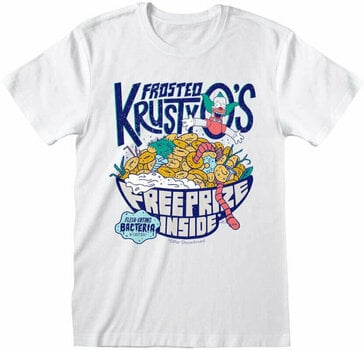 Camiseta de manga corta The Simpsons Camiseta de manga corta Frosted Crusty Q's Unisex Blanco S - 1