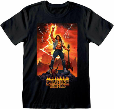 Skjorte Stranger Things Skjorte Eddie Rocks Black L - 1