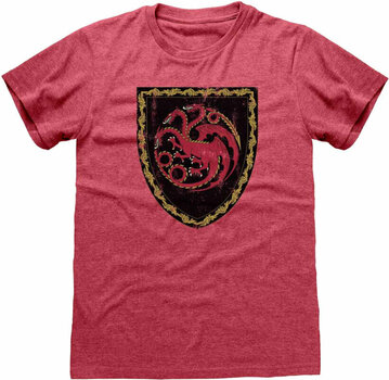 Camiseta de manga corta House Of The Dragon Camiseta de manga corta Targaryen Crest Unisex Rojo L - 1