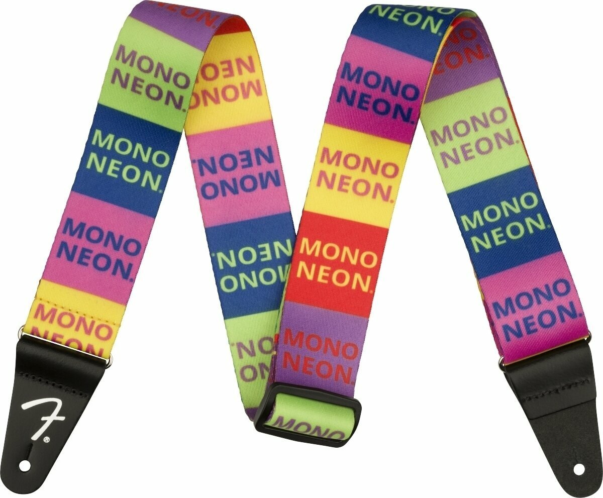 Tekstylne gitarowe pasy Fender MonoNeon Logo Strap