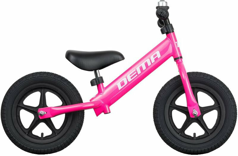 Loopfiets DEMA Beep AIR LT 12" Pink/White Loopfiets