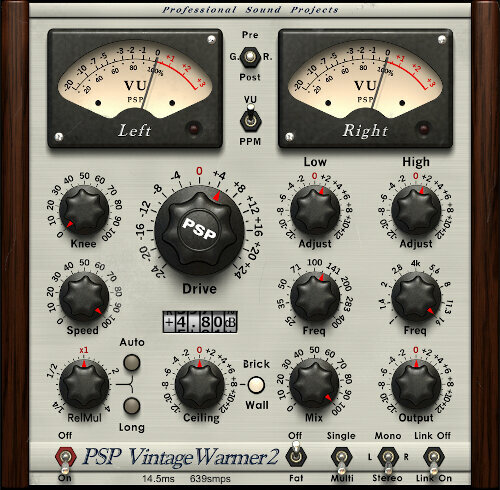 Studio software plug-in effect PSP AUDIOWARE Vintage Warmer 2 (Digitaal product)